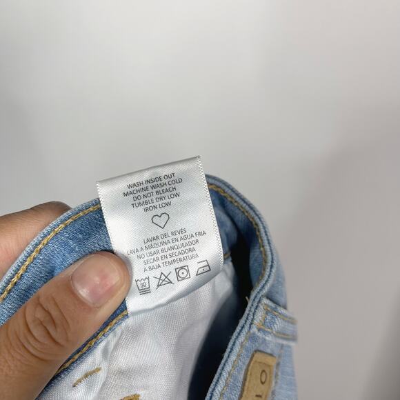 Cello Juniors 13 Blue Cotton Stretch Ripped Skinny Jeans Medium Wash Distressed - Picture 12 of 12